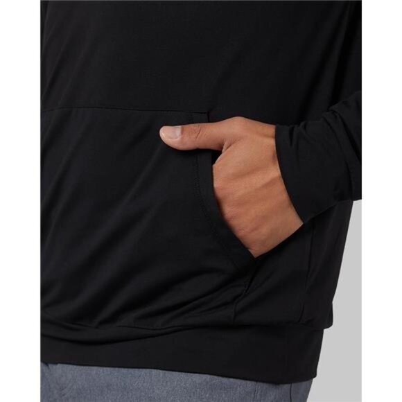 32 Degrees Men's Cool Classic Long Sleeve Hooded T-Shirt | Anti-Odor | 4-Way - Picture 2 of 7